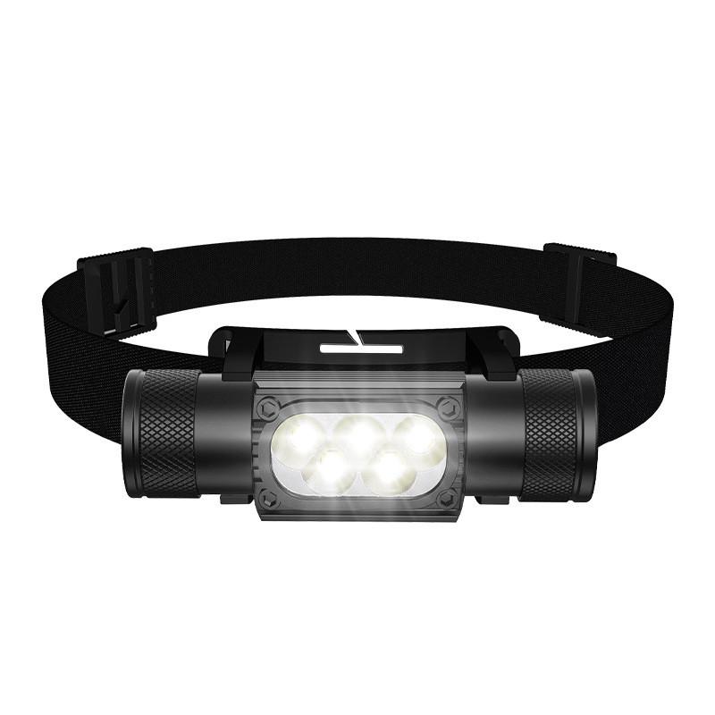 Фонарь налобный водонепроницаемый Фонарь перезаряжаемый IP65 аккумулятор с USB (KT6008002)