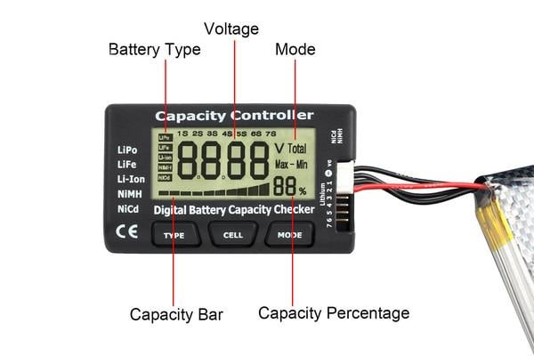 Тестер ємності акумуляторів ReadyToSky LiPo CellMeter7 (53964) - фото 7