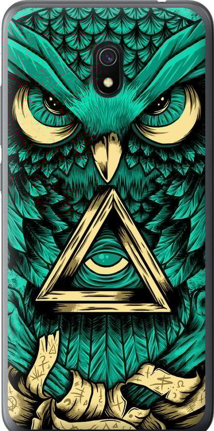 Чехол на Xiaomi Redmi 8A Сова Арт-тату (3971u-1794-42517)