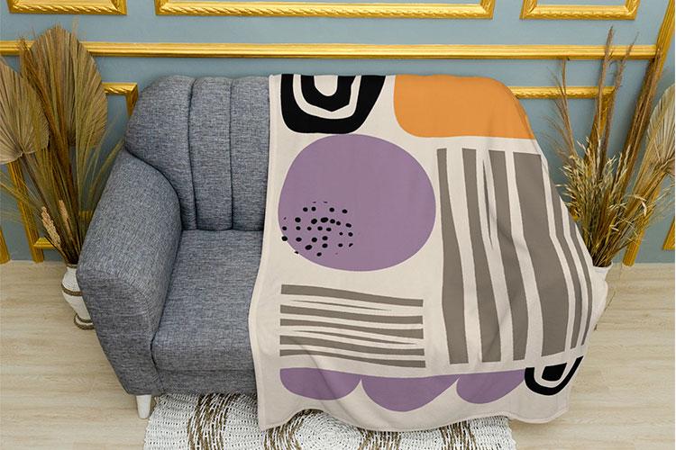 Плед PromoZP Абстрактный паттерн 3 плюш однослойный 150х210 см (102357-2)