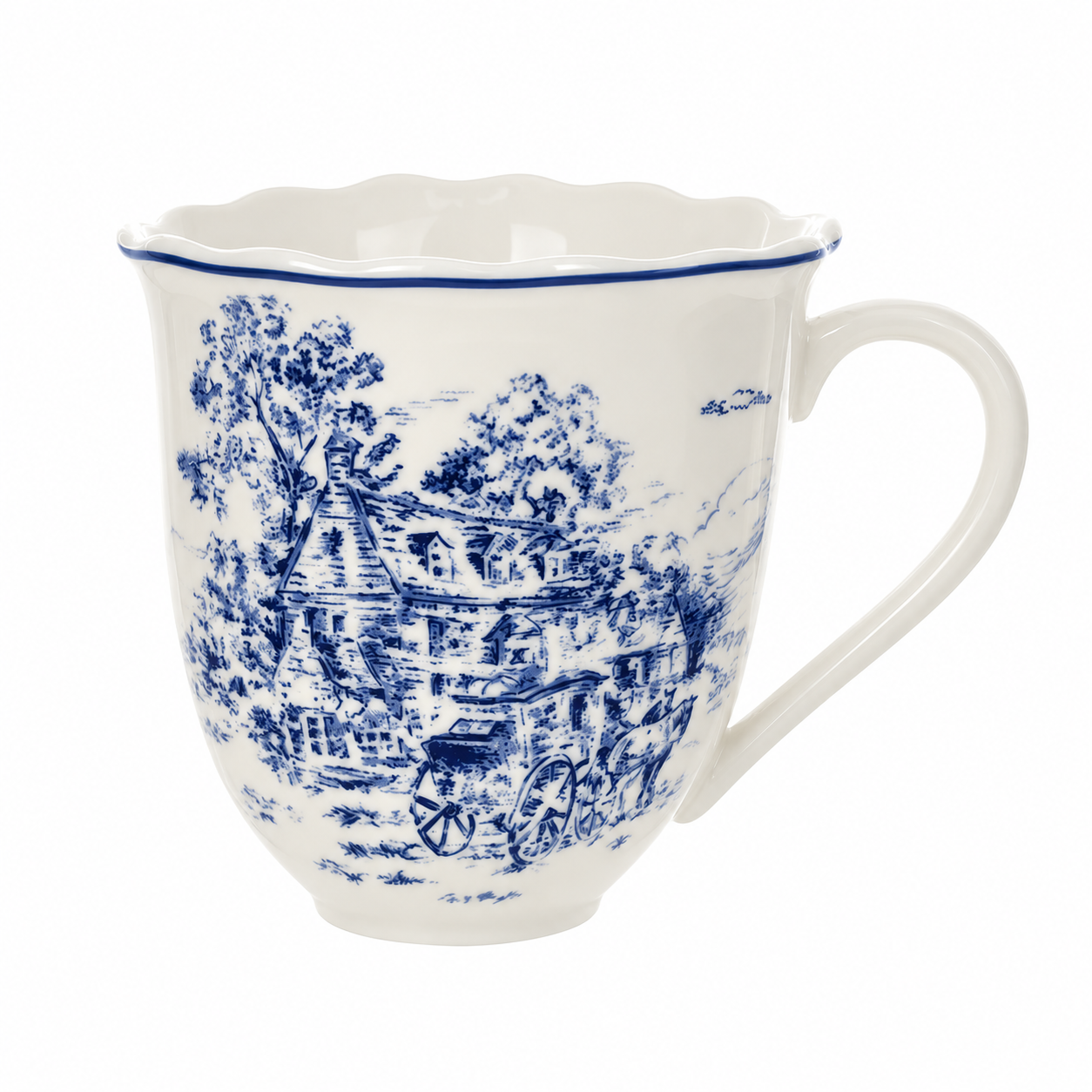 Чашка BonaDi Heritage Toile Collection 350 мл фарфоровая Blue (K345)