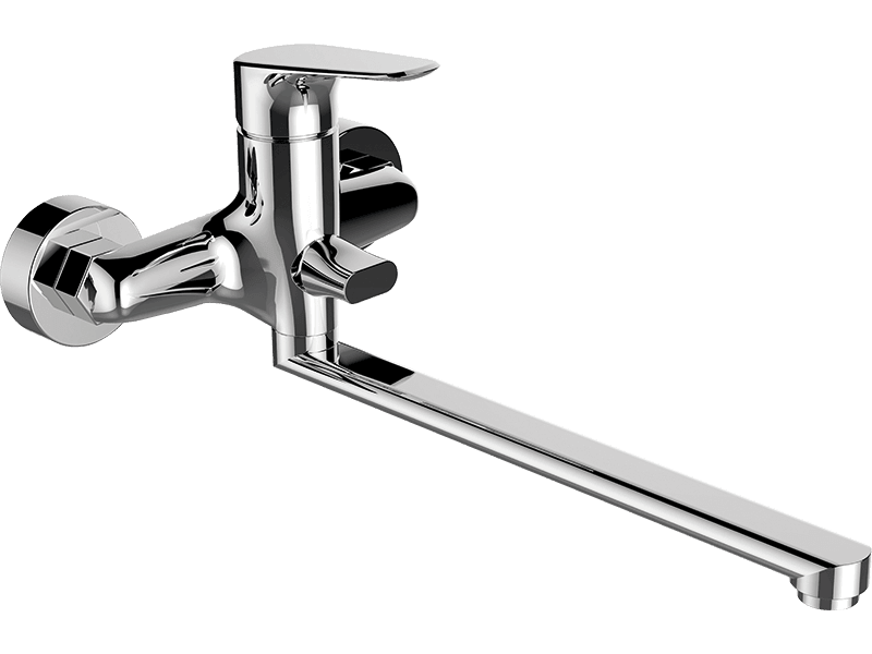 Змішувач Laveo RONDO для ванни настінний з рухомим носиком без душового набору (BLX_01FD)