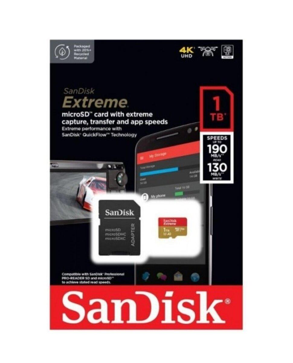 Карта пам'яті SanDisk Extreme A2 1 Тб з адаптером SD (SDSQXAV-1T00-GN6MA) - фото 3