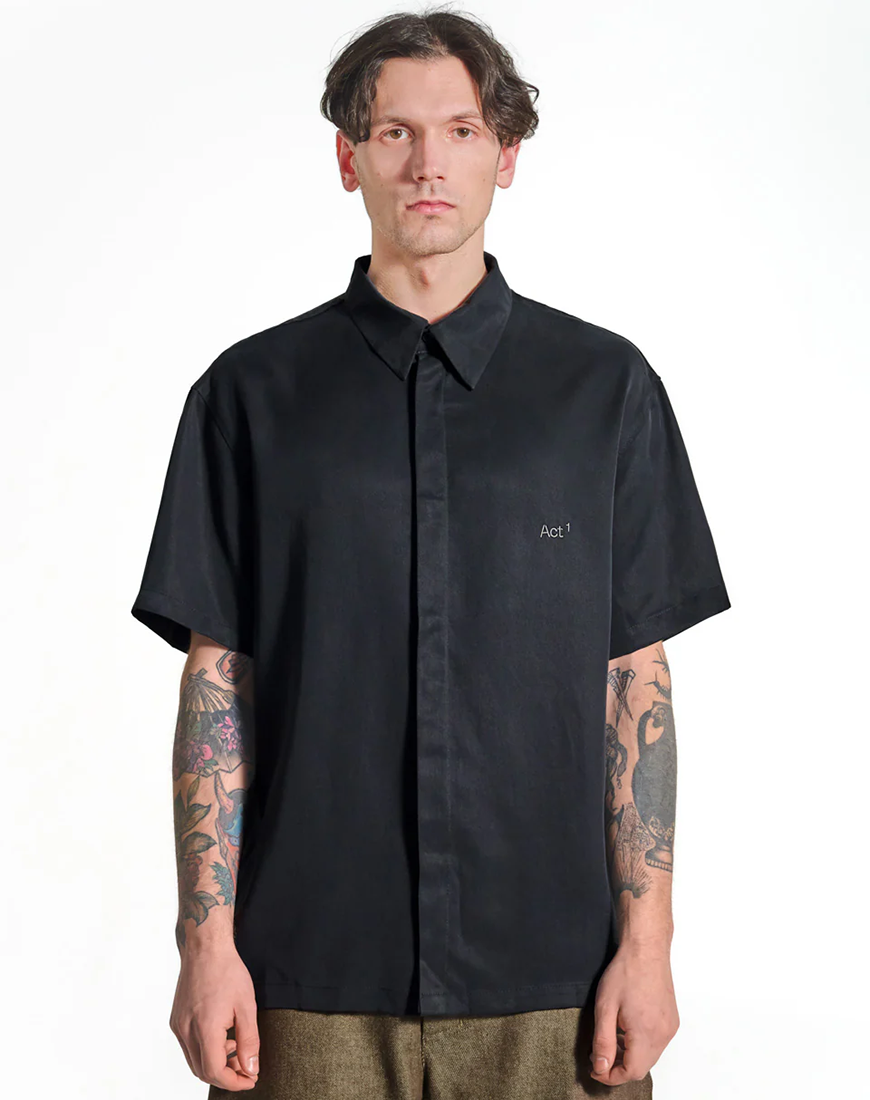 Сорочка Button up tencel TS26 чоловіча ACT.1 чорна M