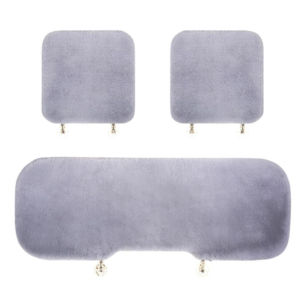 Накладки-накидки зимние для передних и задних автокресел пушистые Серый (13571315)