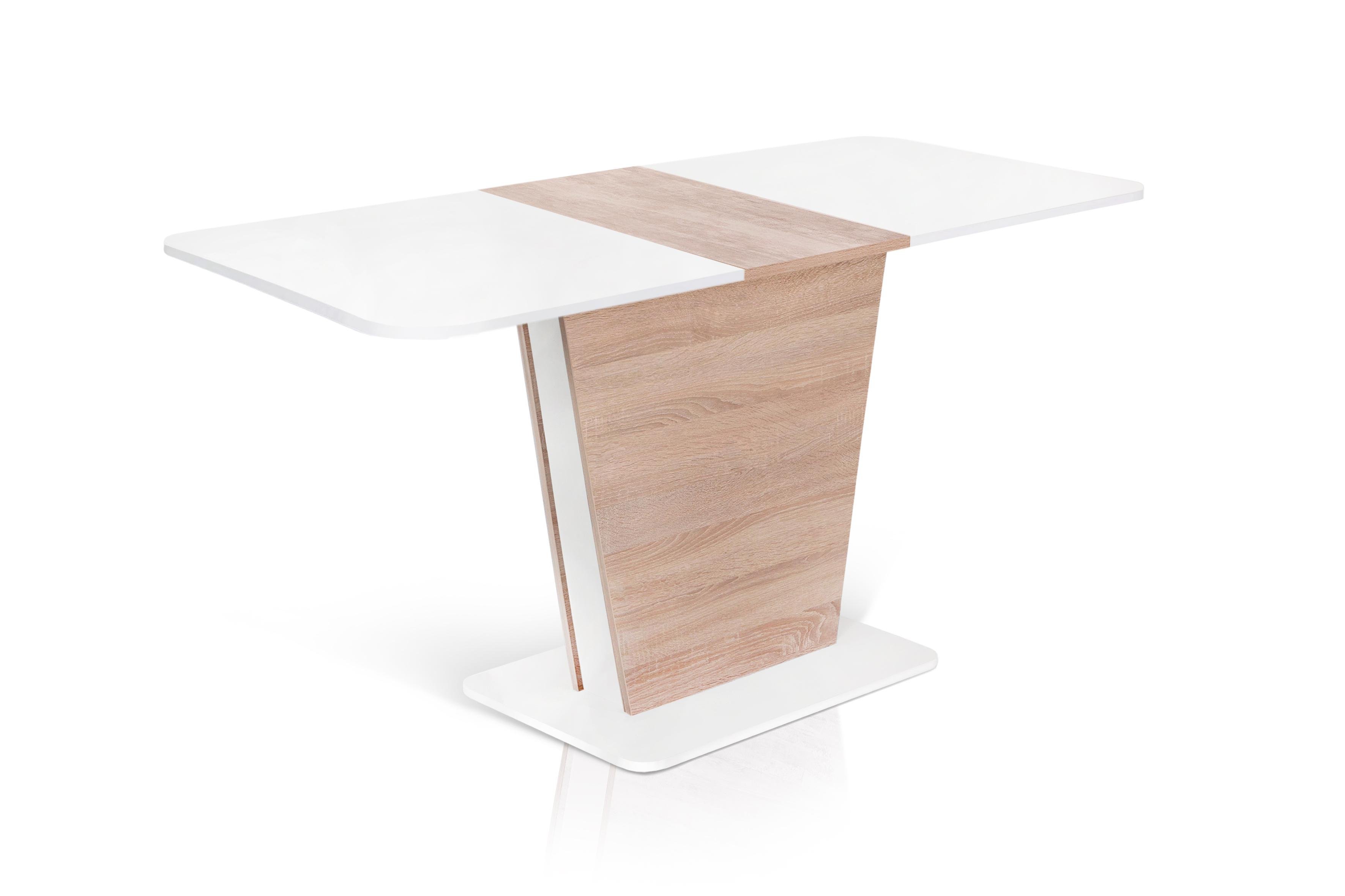 Обеденный стол Флеш Спарк 1100/1450х680х760 мм Белый/Сонома (GAА0053282) - фото 2 Обеденный стол Флеш Спарк 1100/1450х680х760 мм Белый/Сонома (GAА0053282) - фото 2