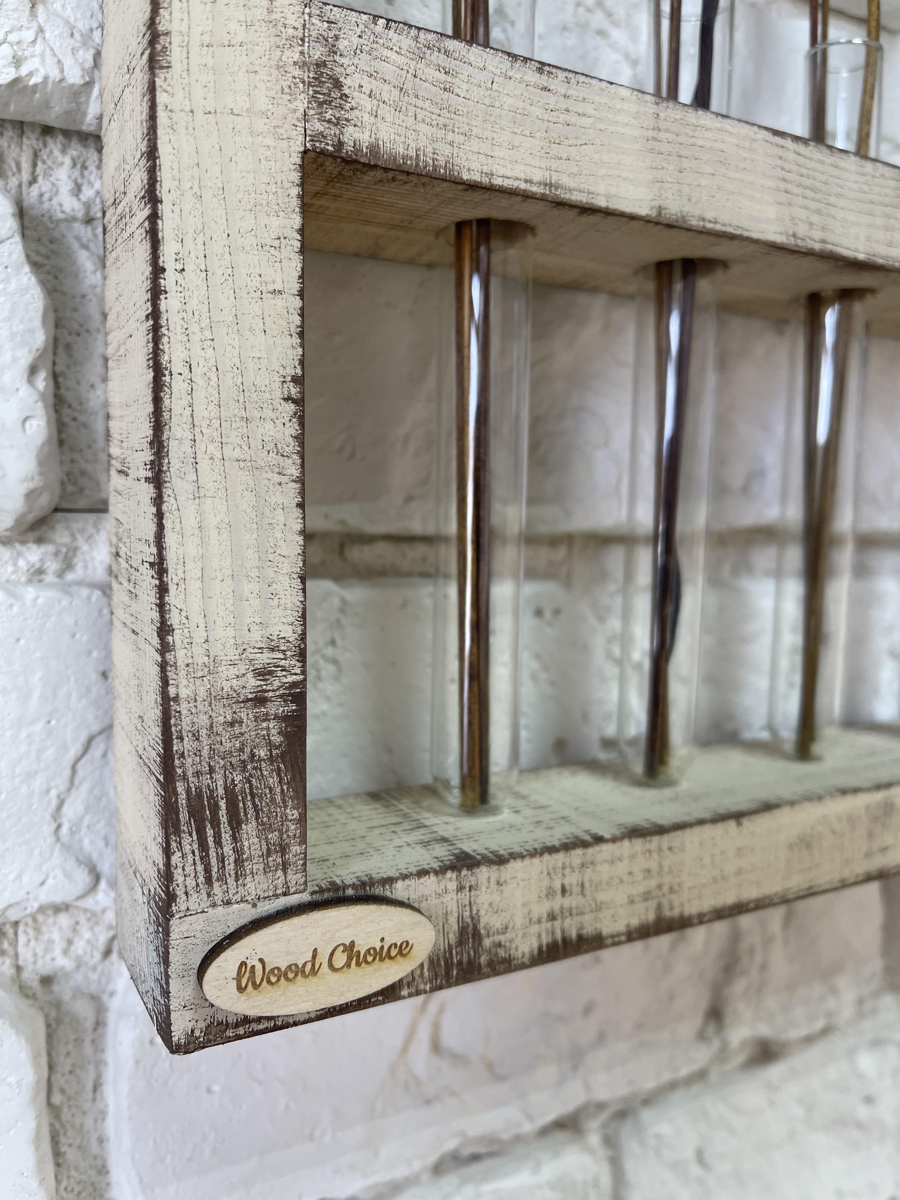 Підставка із колбами для квітів 25х40 3 шт. Бежевий/Коричневий - фото 2