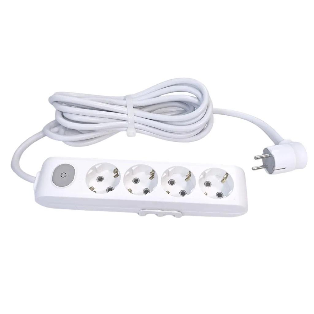 Удлинитель 16 А 3,5 кВт 4 гнезда с заземлением и выключателем 1 м (12050)