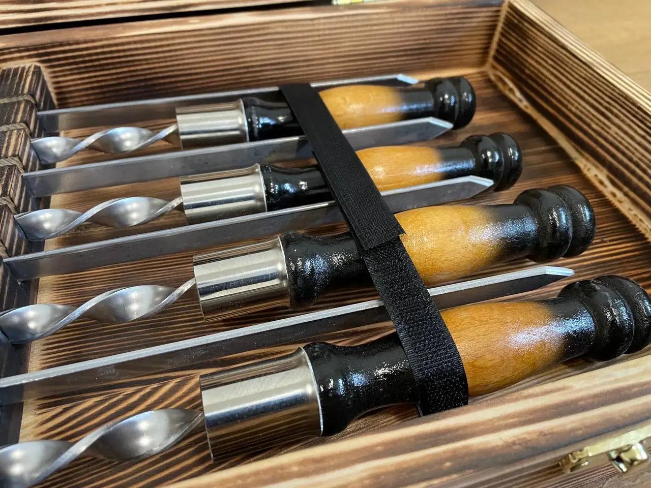 Набір шампурів Профі №10 у кейсі (10644720) - фото 3 Набір шампурів Профі №10 у кейсі (10644720) - фото 3