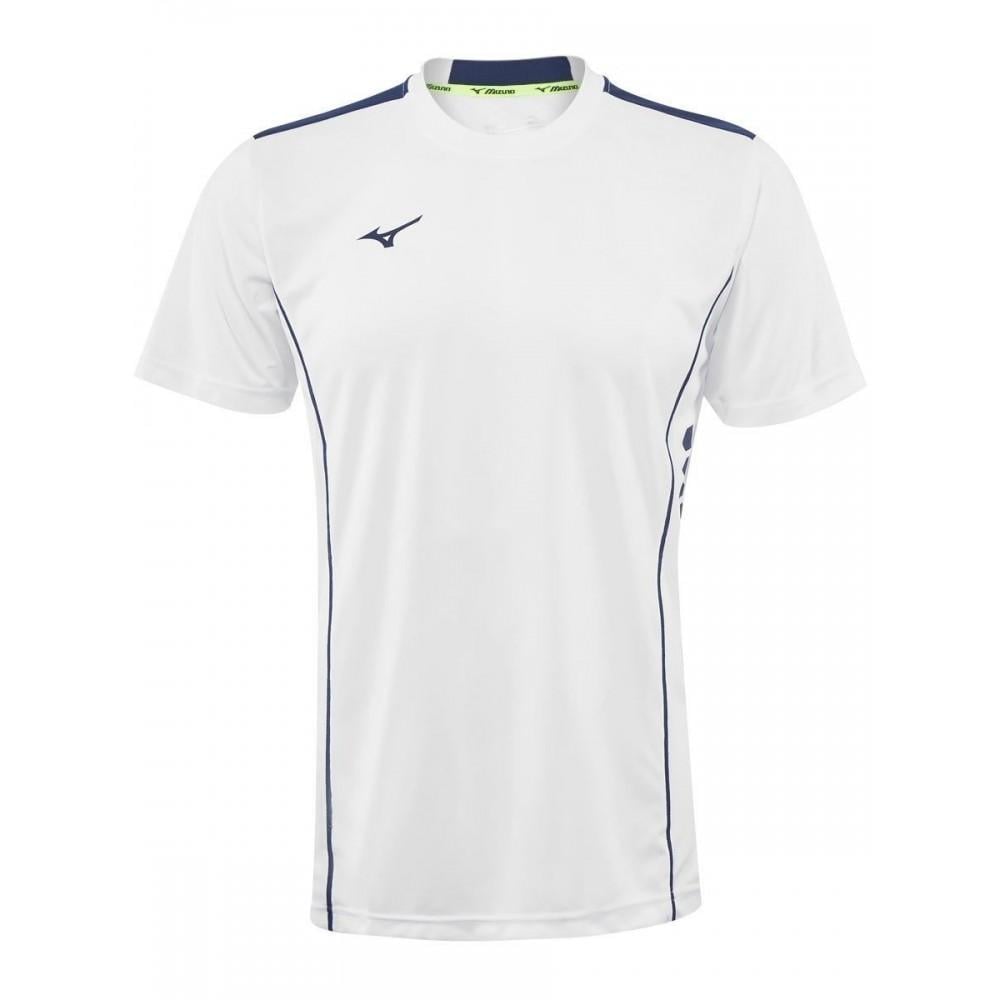 Футболка чоловіча Mizuno Men Hex Rect Polo L Білий/Чорний (62EA7002-73 L)