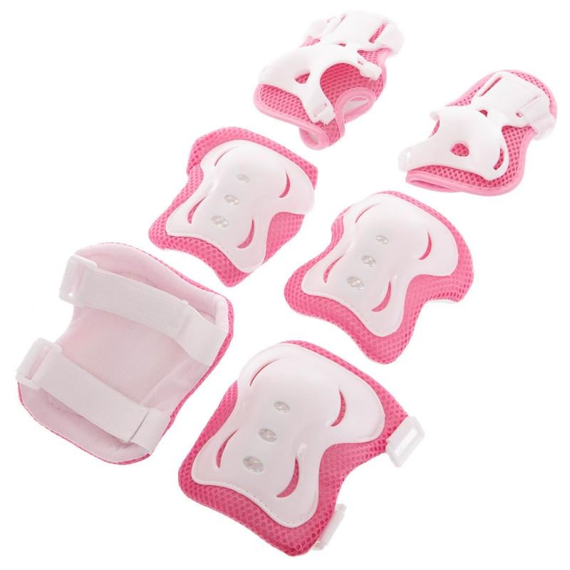 Роликовые коньки раздвижные детские JINGFENG 189 с защитой и шлемом р. 35-38 Розовый (189_Розовый_M_(35-38) - фото 5