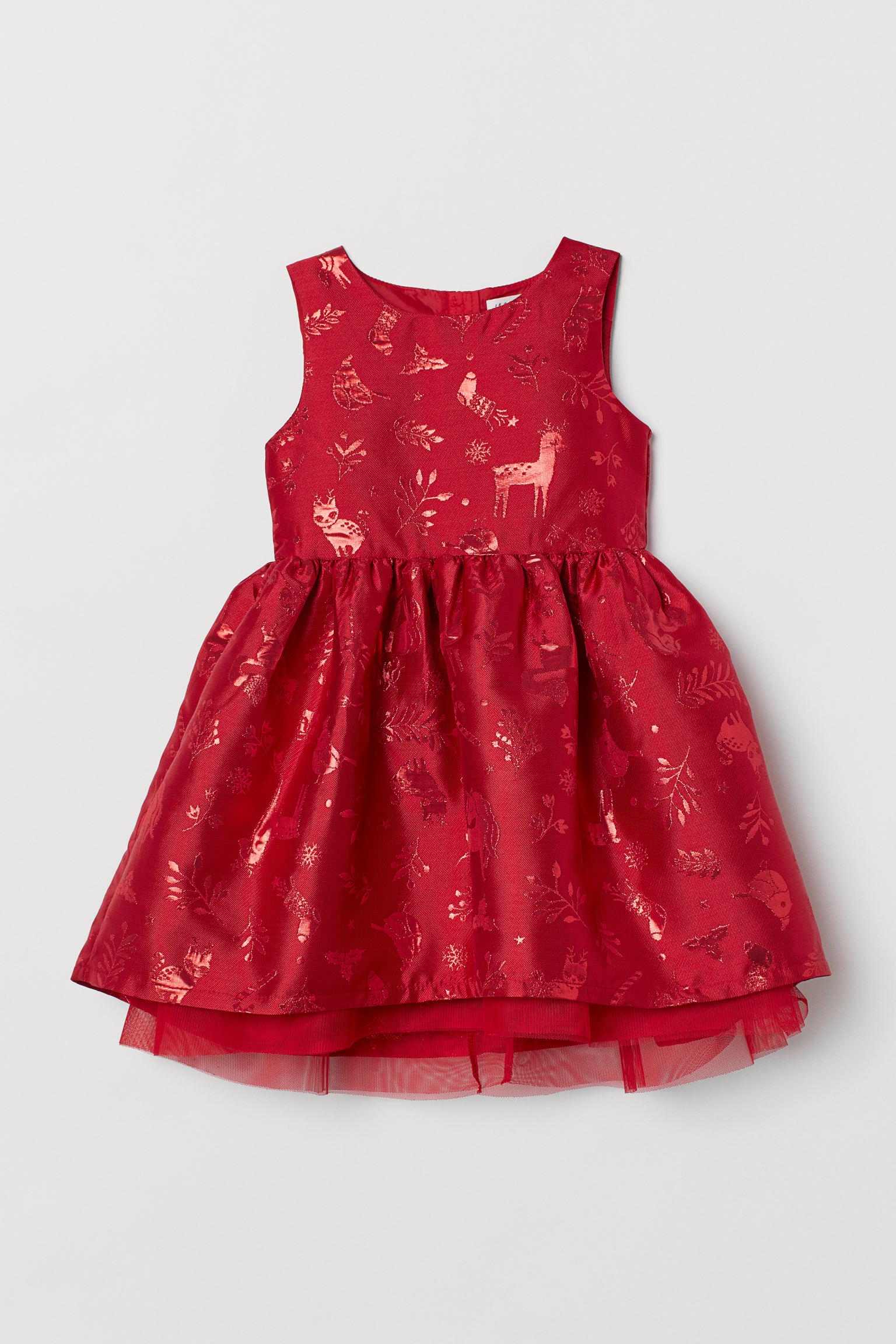 Нарядное платье для девочки H&M 128 см Red (0779162002)