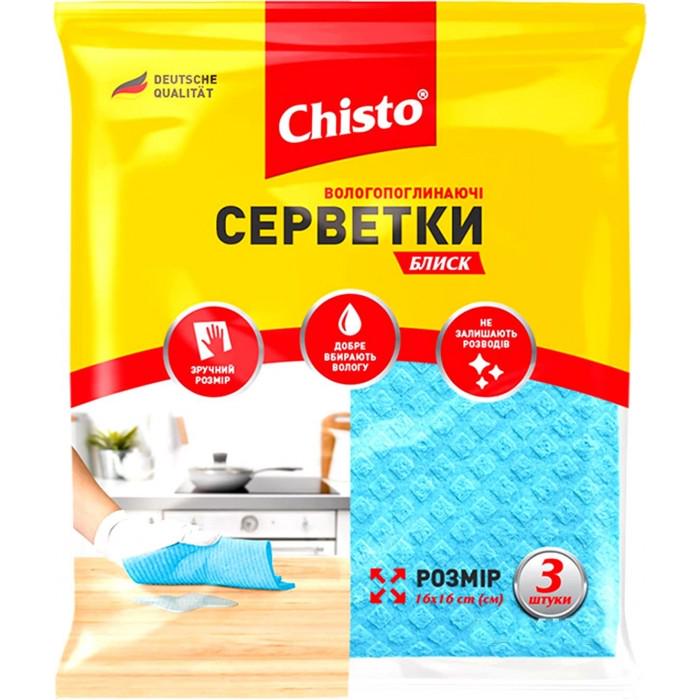 Салфетки влаговпитывающие Chisto Блеск 3 шт.