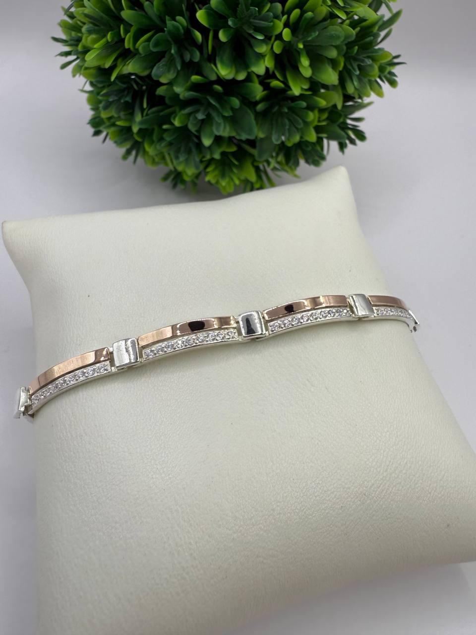 Браслет срібло Кіра з золотими напайками 375/925 проба (2589372731)