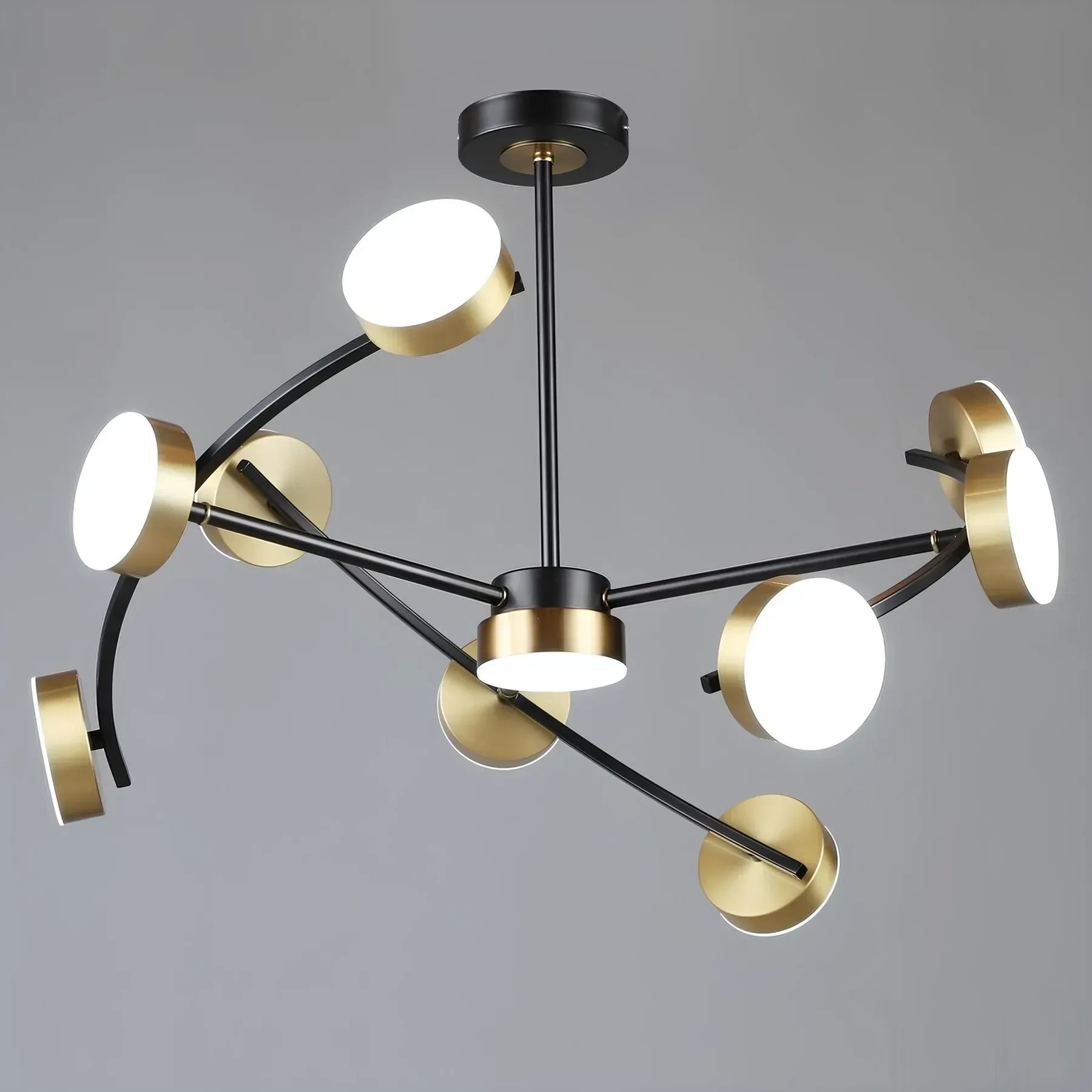 LED-люстра потолочная Sirius с круглыми плафонами 3000/6500К IP20 B N6340/10 70W Черный/Медный (28686807)