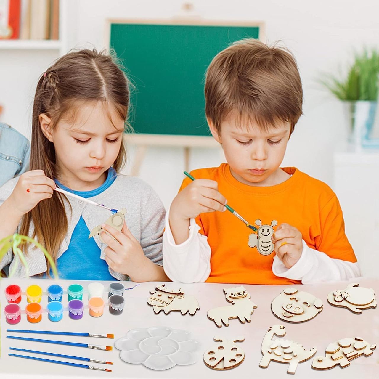 Набор для рисования деревянных магнитов своими руками 24 шт. - фото 3 Набор для рисования деревянных магнитов своими руками 24 шт. - фото 3