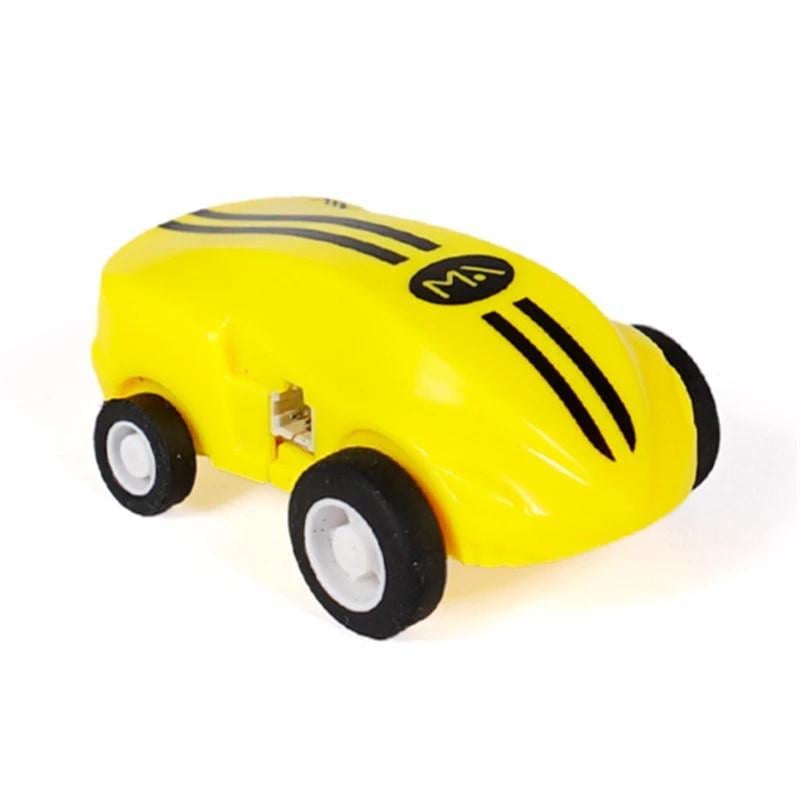 Игрушка SUNROZ S168 Rapid Monster мини машинка в прозрачной колбе лазерная колесница Желтый (SUN0869)