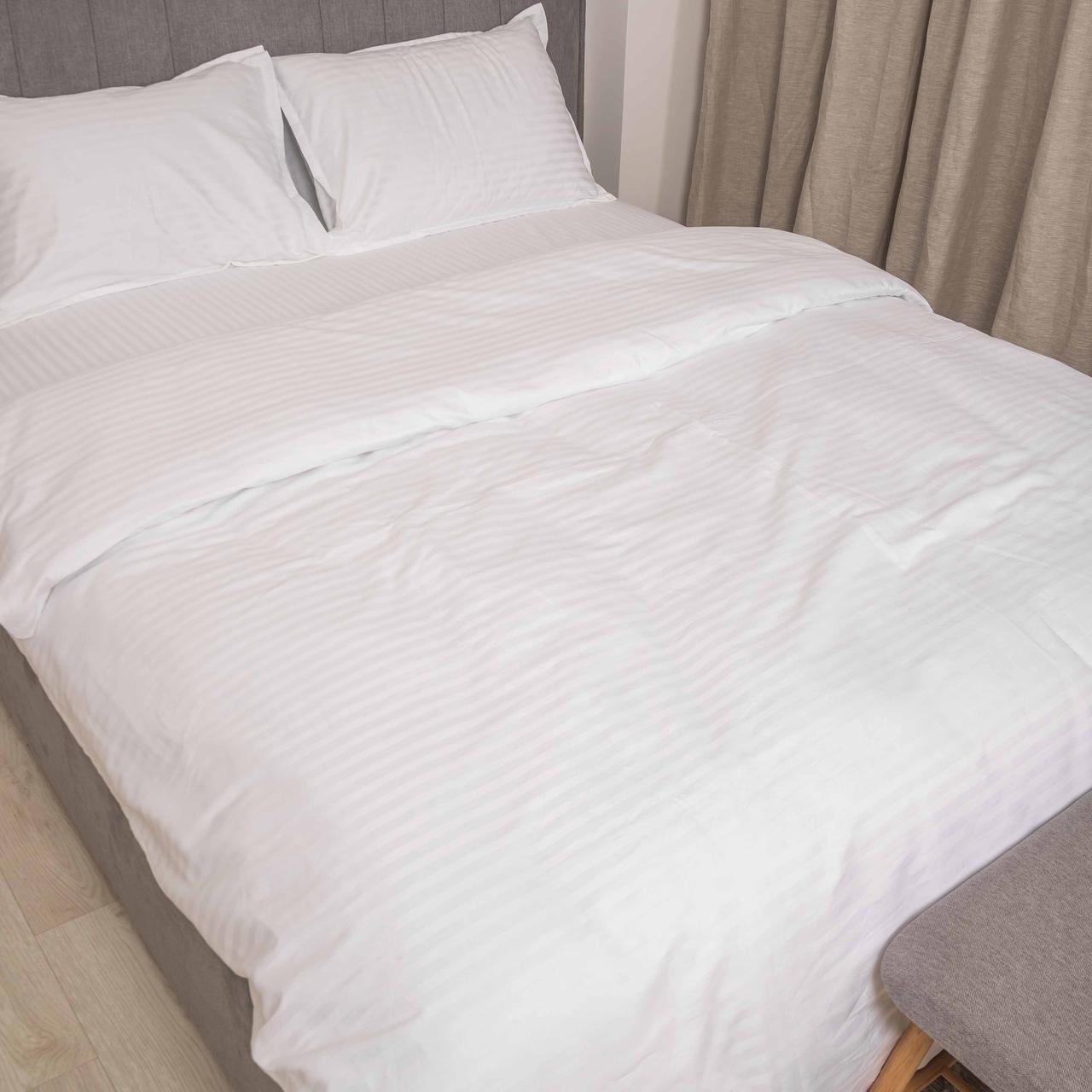 Пододеяло Viluta сатин страйп 200x220 см евро Белый (24187)