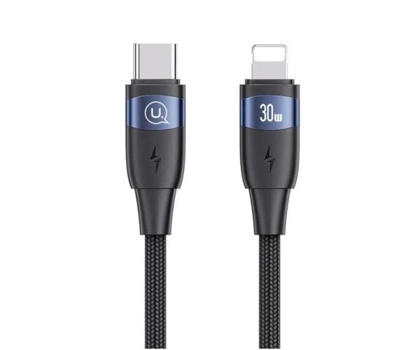 Кабель Data Usams US-SJ634 U85 Type-C-Lightning 30W 1,2 м black (06SJ634USB01)