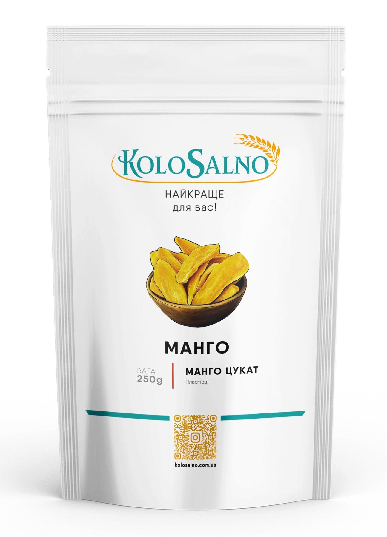 Манго цукати пластівці KoloSalno 250 г