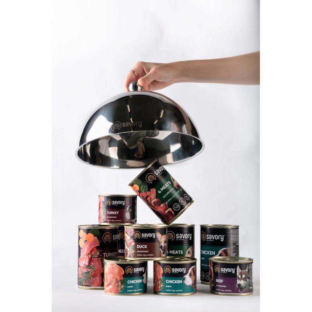 Вологий корм Savory для цуценят усіх порід з куркою 100 г - фото 4 Вологий корм Savory для цуценят усіх порід з куркою 100 г - фото 4