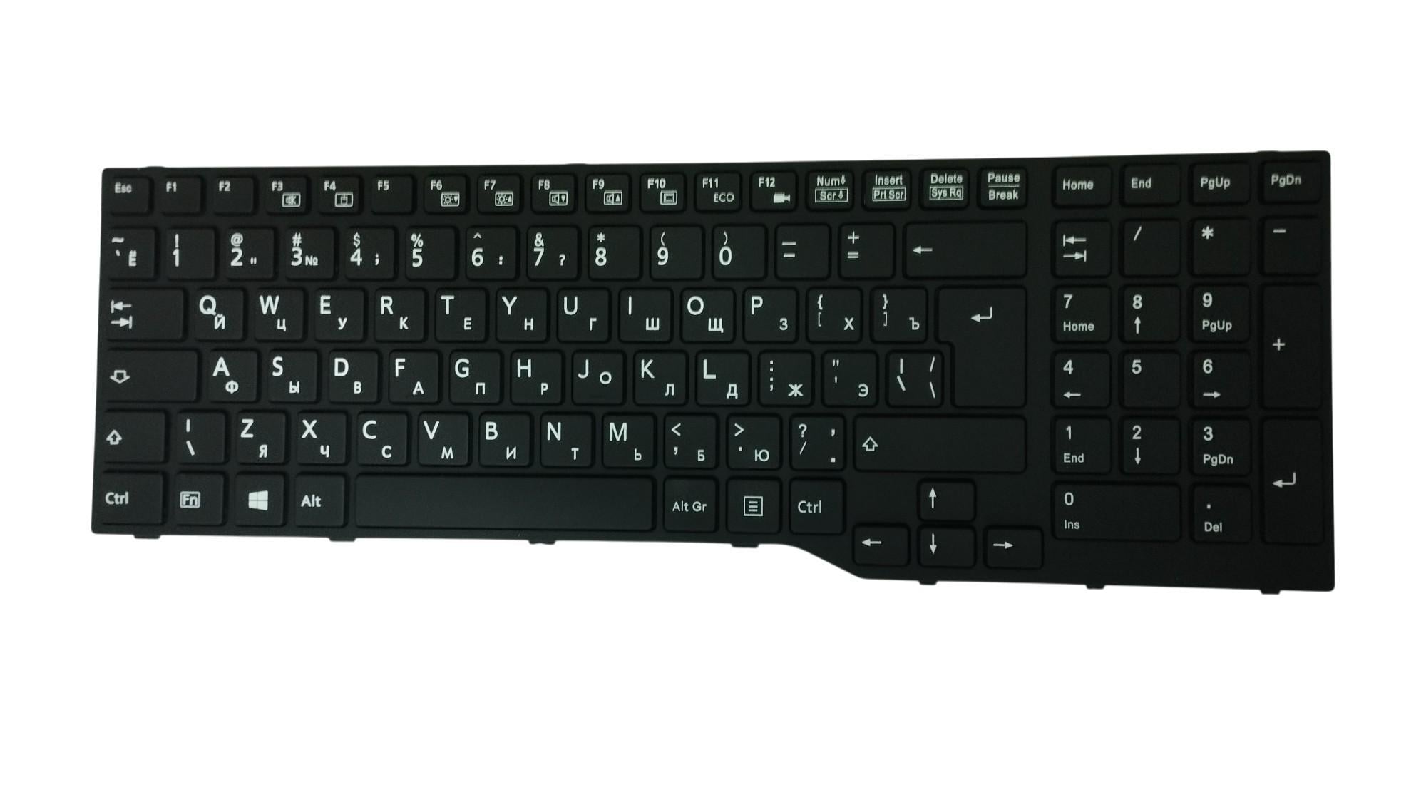 Клавиатура для ноутбука Fujitsu LifeBook A514/A544/A554/A555/AH544/AH554/AH555/AH564 Black Frame/Black