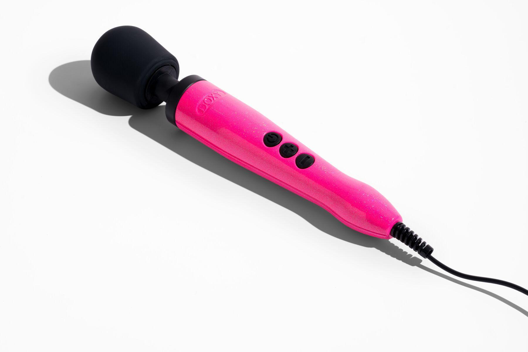 Вибромассажер Doxy Die Cast Massager Hot очень мощный/питание 220 В/металлический корпус Pink (SX2456)