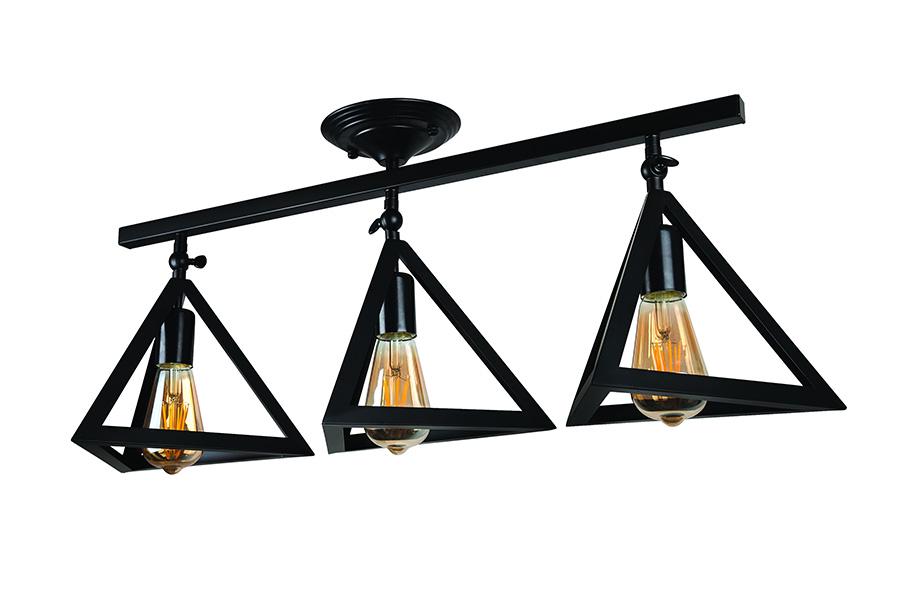Люстра Levistella 756-XPR220F-3 BK на 3 пирамиды Черный (14-16-LVS2790)