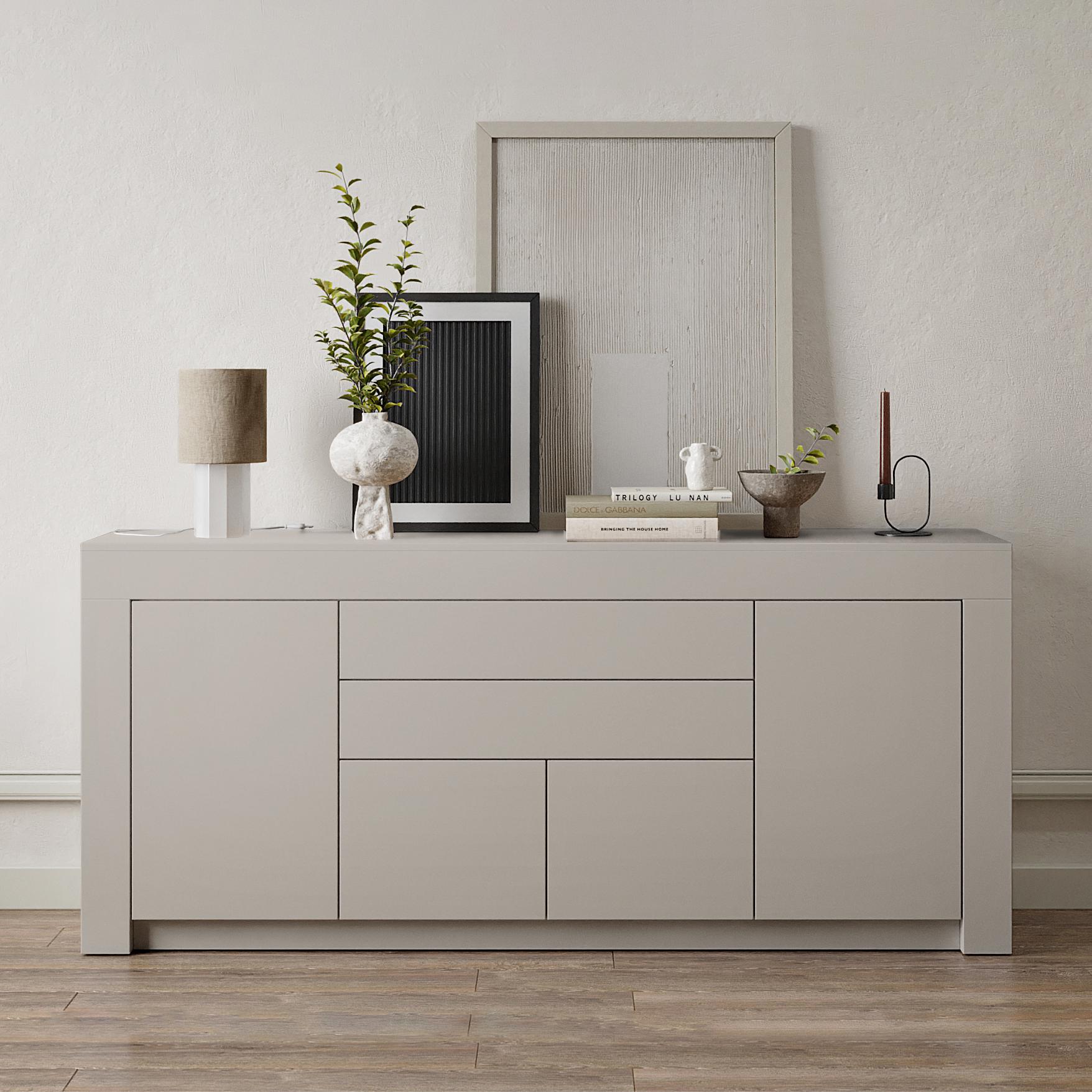 Комод с дверцами и ящиками без ручек Ларри-2 1900x350x840 мм Кашемир Комод с дверцами и ящиками без ручек Ларри-2 1900x350x840 мм Кашемир