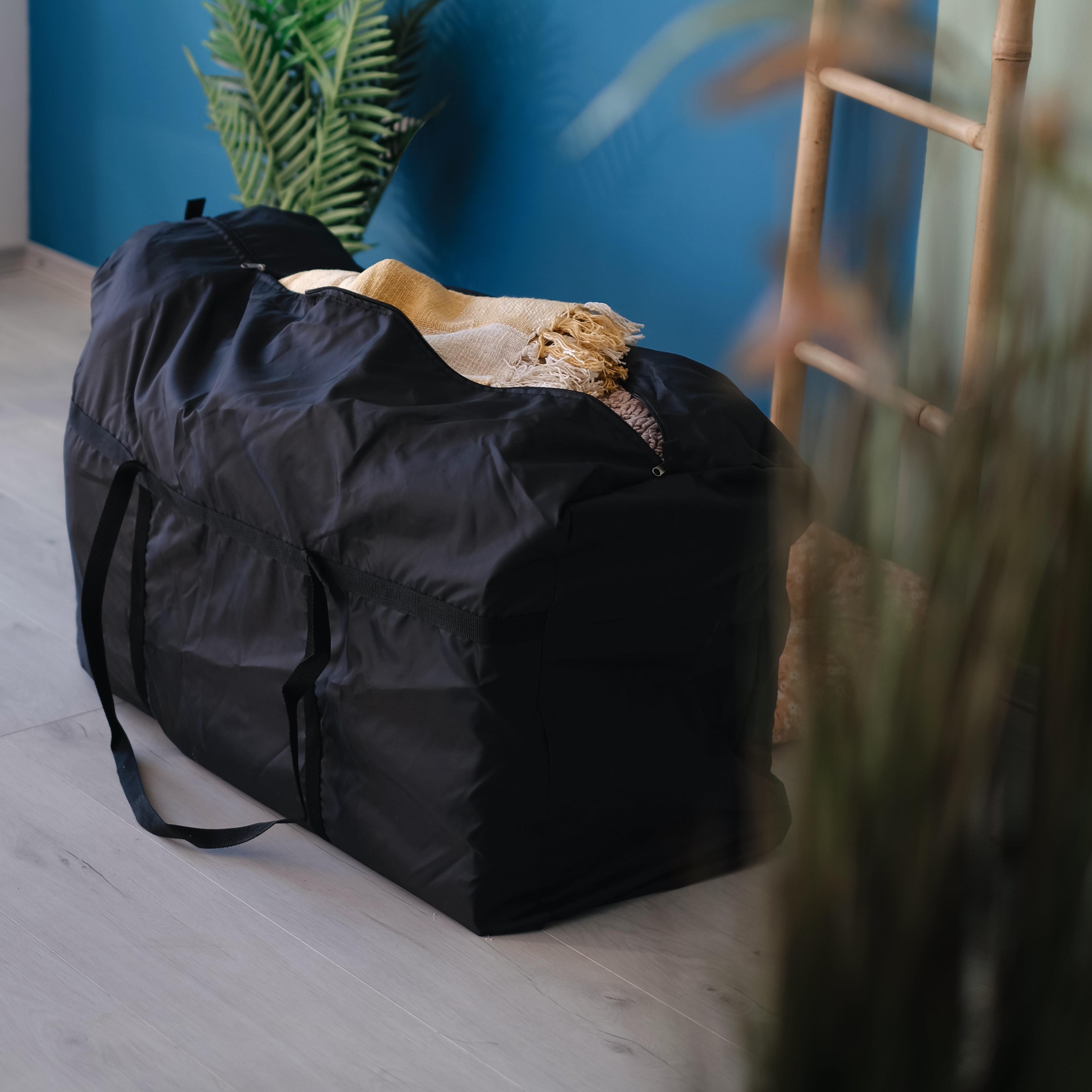 Сумка для перевезення речей нейлонова M Чорний (Hs-70-bl)