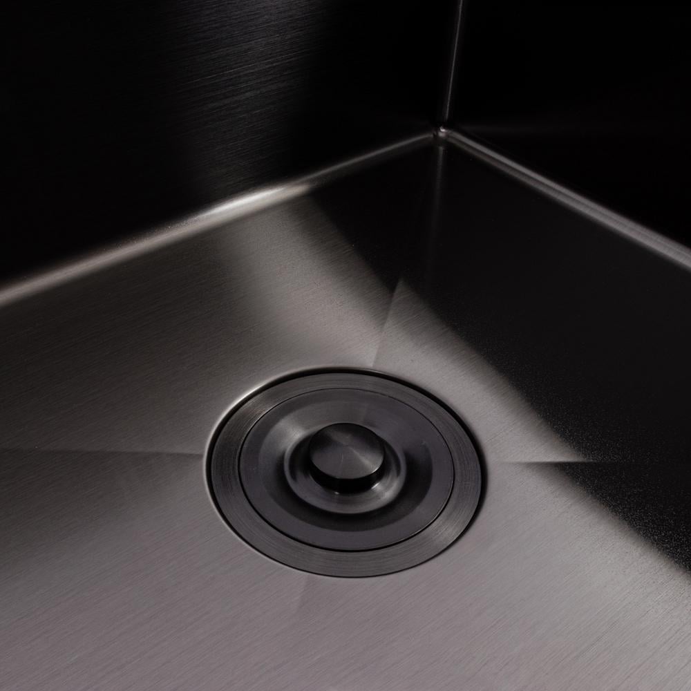 Мийка кухонна Valeso PVD СМ 54х44 Handmade монтаж під стільницю Чорний - фото 10