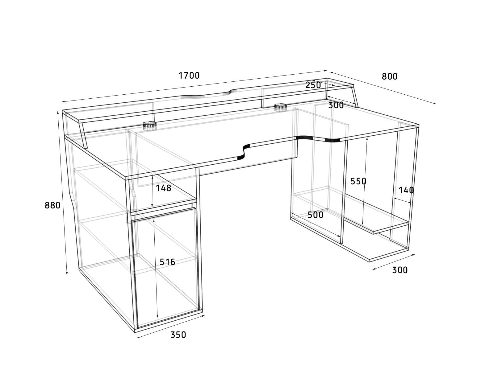 Стол геймерский эргономичный с надстройкой Zeus Rasin RS-28 из ЛДСП Черно-белый (RS-38) - фото 4 Стол геймерский эргономичный с надстройкой Zeus Rasin RS-28 из ЛДСП Черно-белый (RS-38) - фото 4