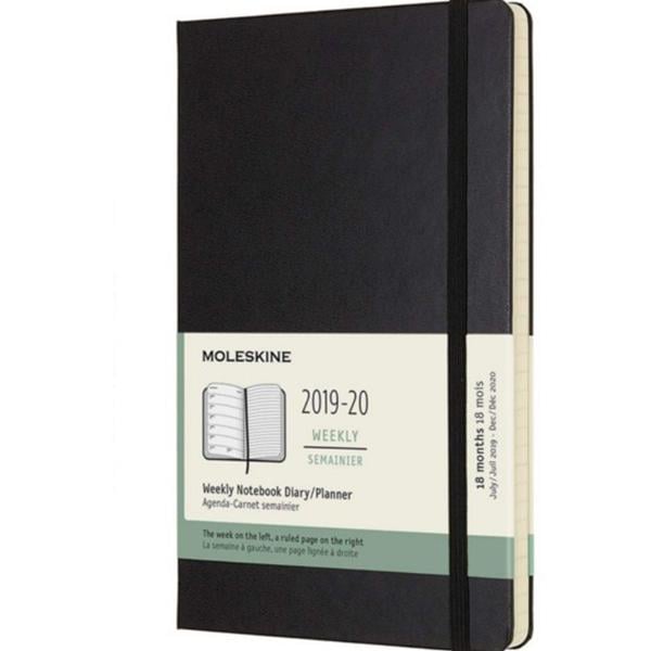 Тижневик Moleskine 2019-2020 середній Чорний (DHB18WN3Y20)