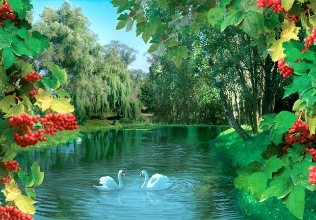 Фотошпалери на паперовій основі Ніка Червона горобина 16Л 196х280 см (2000000454375)