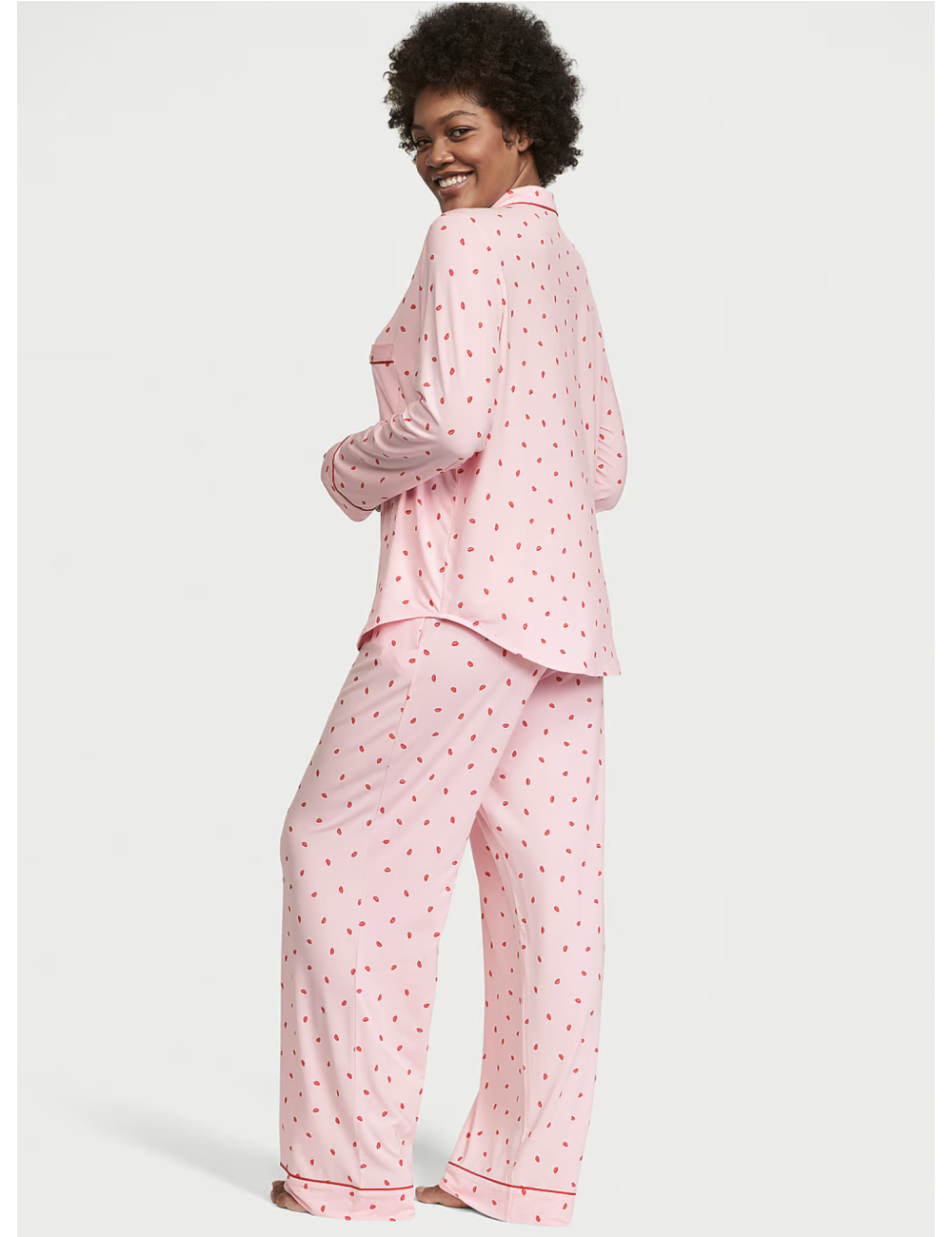 Піжама жіноча Victoria's Secret Modal Long Pajama Set S Рожевий (17635633) - фото 2