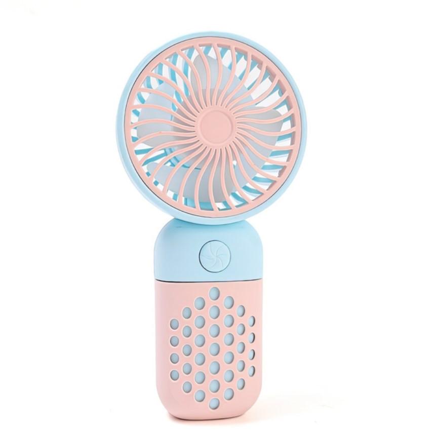 Вентилятор настольный Mini Fan USB на аккумуляторе 13х6х3 см Розовый (MX-00009121R)