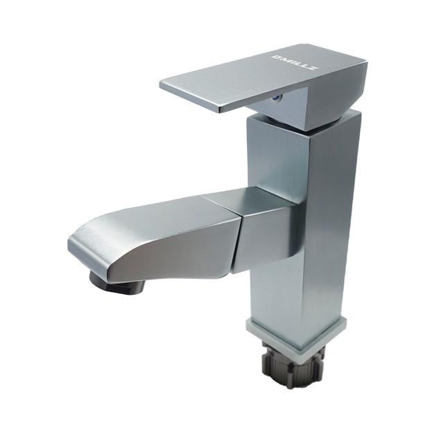 Смеситель для раковины Millz MRS-AL-B10 однорычажный Сатин (RS-MRS-AL-B10 (silver))