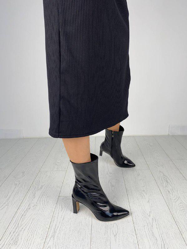 Ботинки женские кожа наплак демисезонные р. 39 Черный (8520-3д/39)