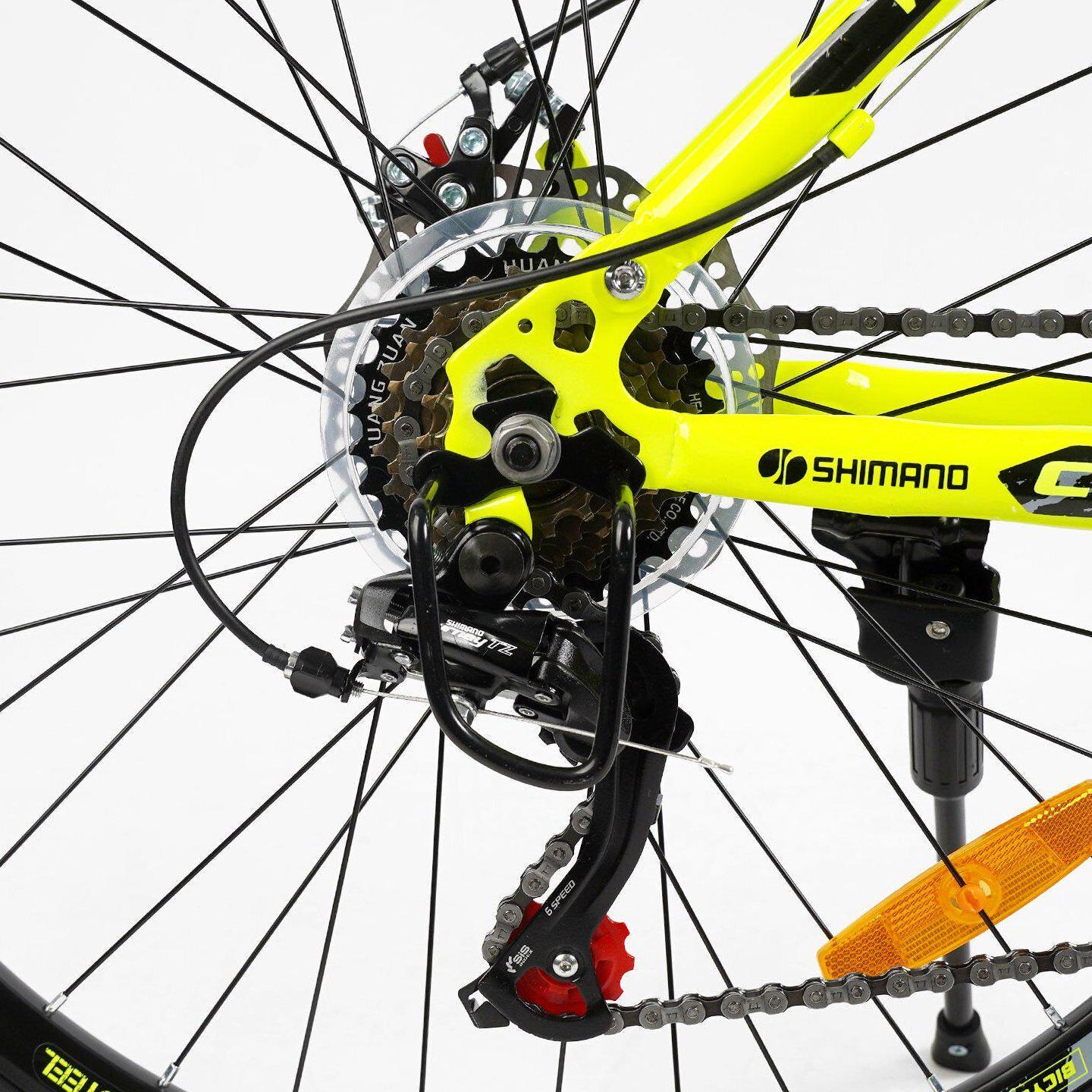 Велосипед горный двухподвесной Corso Rend 26"/15" Черно-желтый (799511249) - фото 5 Велосипед горный двухподвесной Corso Rend 26"/15" Черно-желтый (799511249) - фото 5