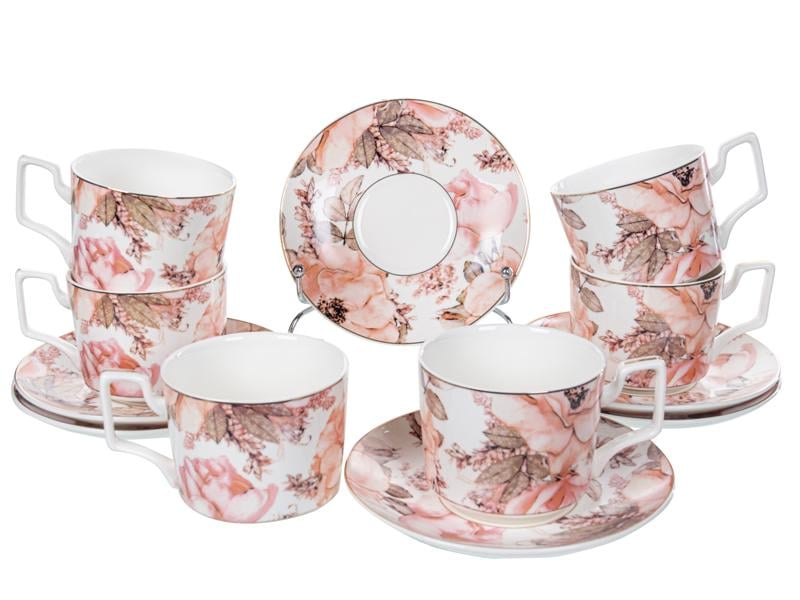 Чайний набір Lefard Осінь на 6 персон чашки 200 мл (975-064)