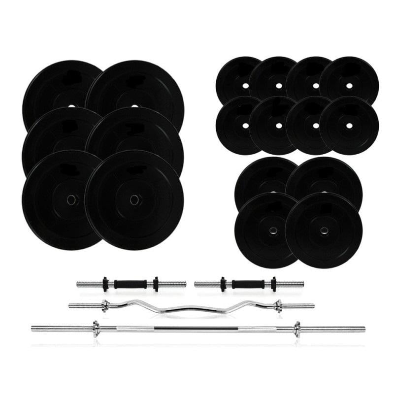 Штанга наборная NEO-SPORT с гантелями Гриф прямой и Гриф W-образный 118 кг