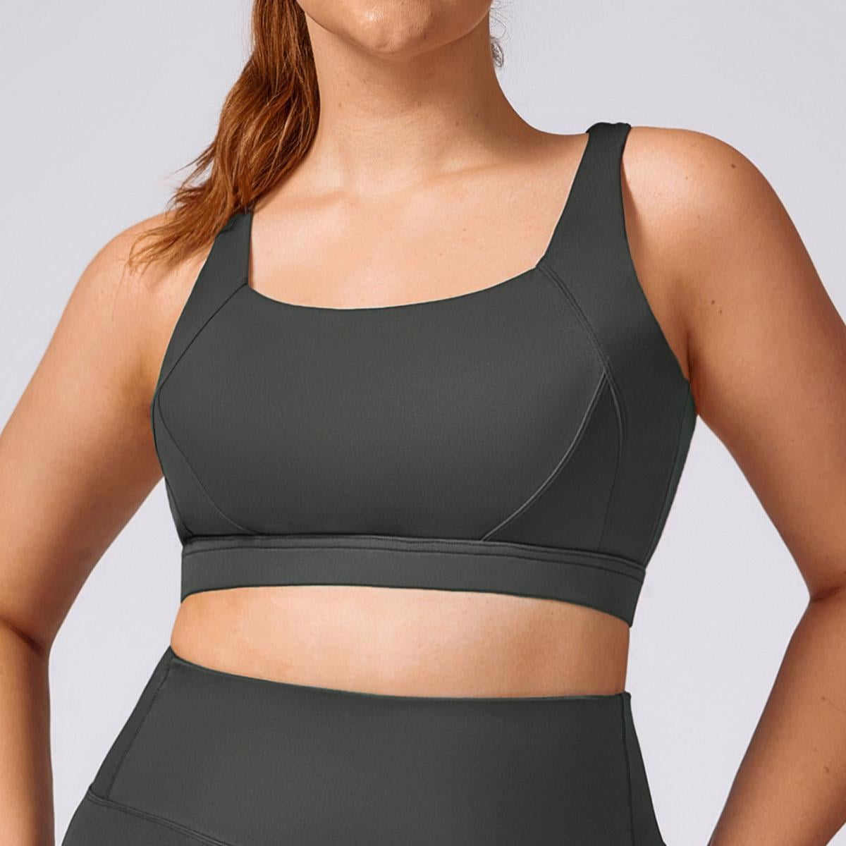 Топ для занятий спортом 74320 без застежек PLUS SIZE XL р. 52 Серый (3285101102)