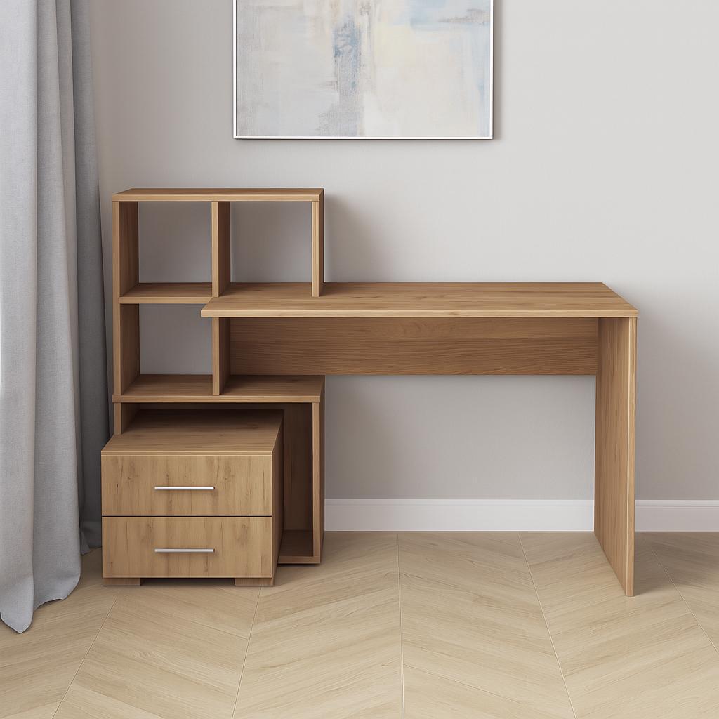 Стіл письмовий СП9 2Я SENAM 1040х1400х600 мм ДСП Дуб Крафт Золотий - фото 1 Стіл письмовий СП9 2Я SENAM 1040х1400х600 мм ДСП Дуб Крафт Золотий - фото 1