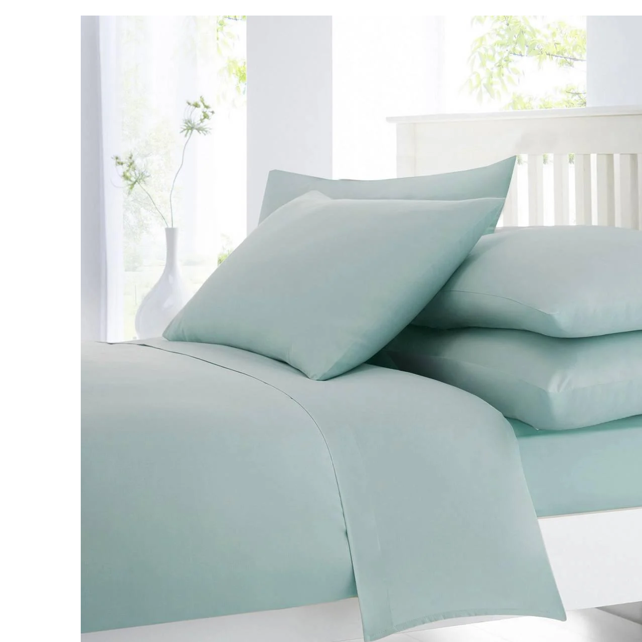 Комплект постельного белья евро Еней-плюс В0007 Голубой (122066)