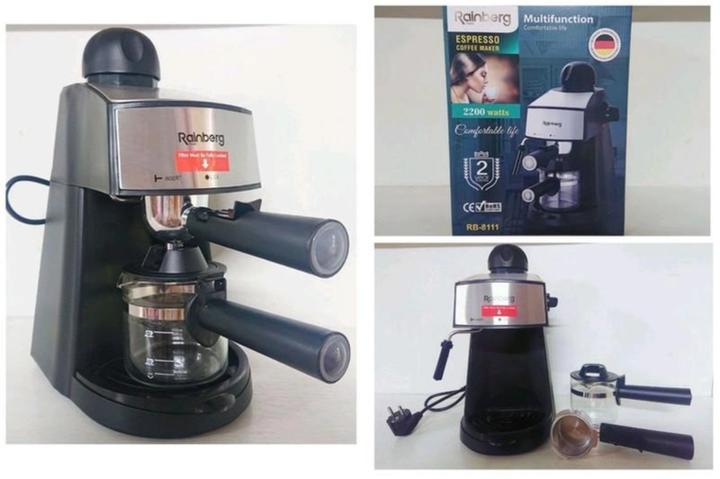 Кофеварка рожковая Espresso Rainberg RB-8111 с капучинатором современная на одну группу - фото 3 Кофеварка рожковая Espresso Rainberg RB-8111 с капучинатором современная на одну группу - фото 3