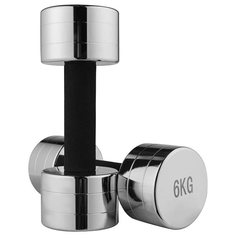 Гантель 6 кг 1 шт. Хром (80034C-6) - фото 2
