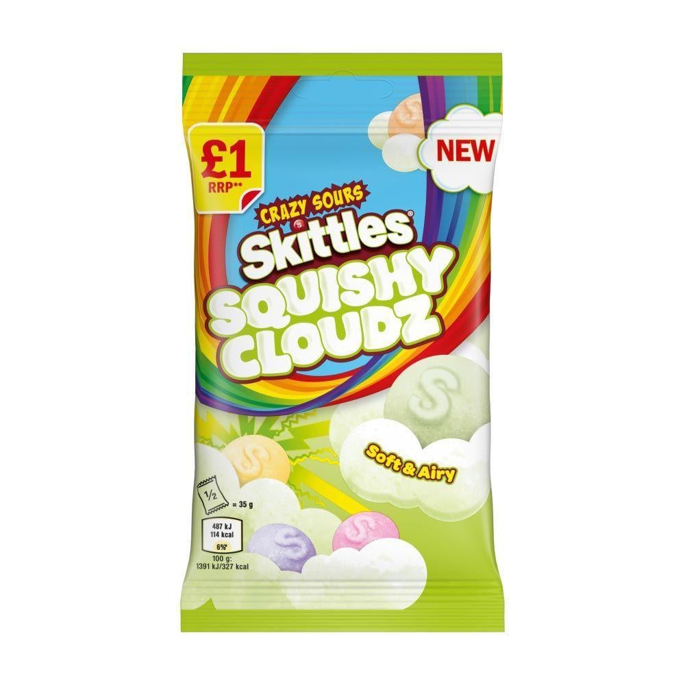 Конфеты желейные Skittles Squishy Cloudz Crazy Sour Swets Treat Bag 70 г (1623758826) Конфеты желейные Skittles Squishy Cloudz Crazy Sour Swets Treat Bag 70 г (1623758826)
