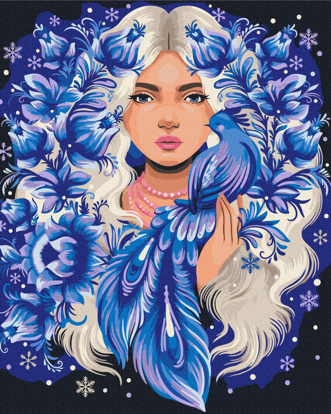 Картина по номерам Brushme Она - Зима 40x50 см (BS53866)