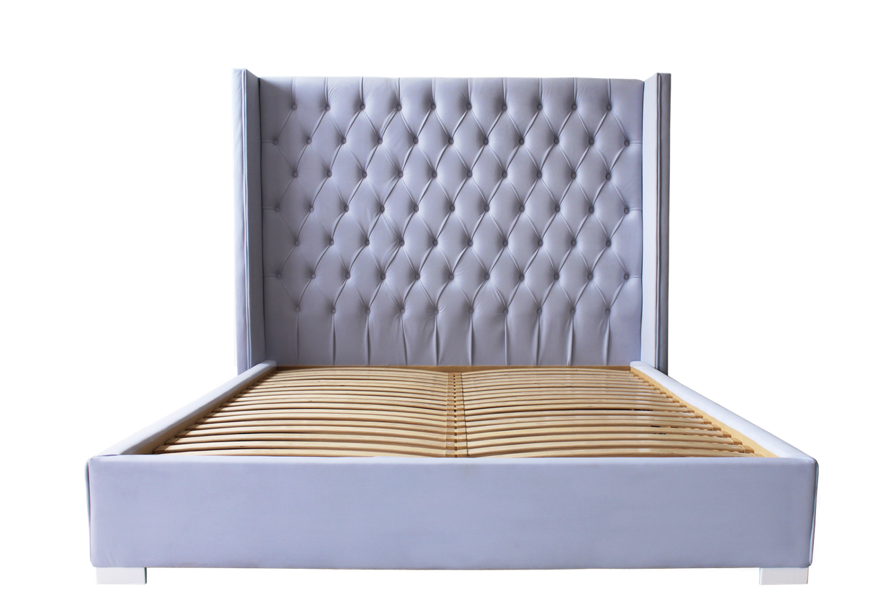 Кровать с высокой спинкой Шик Галичина Матиас 160х200 см из фанеры с ламелями (Shyk-Matias)