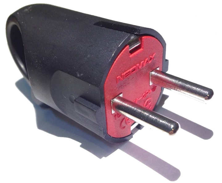 Електровилка каучукова пряма з кільцем і заземленням Neomax NX2002 - фото 4 Електровилка каучукова пряма з кільцем і заземленням Neomax NX2002 - фото 4